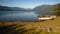 Row Boat Shoreline Lake Quinault Olympic National Forest