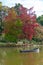 A row boat on the Vincennes lake