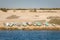 Row Boats on Suez Canal Coastline