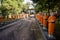 Row of Budhist monk statues