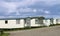 Row of caravan trailers
