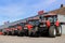 Row of Case IH Agricultural Tractors