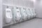 Row of ceramic urinal chamber pot interior decoration