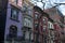 Row of Colorful Old Brownstone Homes on the Upper West Side of New York City