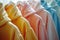A Row of Colorful Shirts Hanging on a Rack