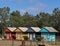 Row Of Colorful Tiny Houses