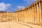 Row of columns of Oval square forum, Jerash, Jordan