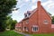 Row of empty new houses