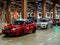 A row of empty taxis waiting for customers / passengers at the entrance of Resort World Sentosa Casino, Singapore