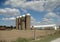 A row of Feed silos