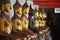 A row of figure of Buddha