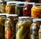 A Row of Glass Jars