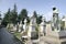 Row of gravestones in Milan