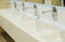 Row of hand washbasins