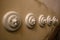 Row of historic electric round switches