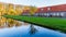 Row of historic houses Veenhuizen in The Netherlands