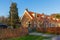 Row of historic houses Veenhuizen in The Netherlands