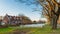 Row of historic houses Veenhuizen in The Netherlands