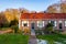 Row of historic houses Veenhuizen in The Netherlands