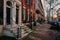 Row houses near Rittenhouse Square, in Philadelphia, Pennsylvania