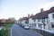 A row of houses on W Mills in Newbury alongside the canal in West Berkshire in the UK