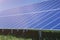 Row of industrial solar plant electric energy generator