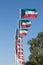 Row of Kuwait national flags