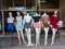 A row of mannequins showing some examples of fashion models