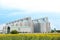 Row of modern granaries for storing cereal grains