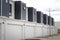 A row of modern townhouses or Australian homes in Melbourne`s suburb, VIC Australia. Concept of real estate development