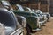 Row of Morris Minor Cars