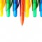 Row of the multicolored pens