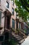 A Row of Old Brownstone Homes in Fort Greene Brooklyn New York