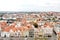 Row of old buildings, view from St. Bartholomew s Cathedral tower, Plzen, Czech Republic