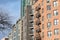 Row of Old and New Residential Buildings in Astoria Queens New York