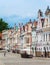 A row of old Renesaince houses in Telc, Czech Republic.