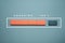 Row of orange wooden stick to black wooden stick with text charging 100