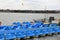 Row of paddle boats set in the Tidal Basin, Washington,DC,2015