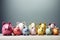 A row of piggy banks of different sizes and colors AI generated