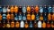 Row of pill bottles