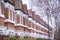 Row of red brick terraced homes