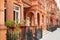 Row of red bricks houses in London