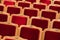 Row of red seats  theatre