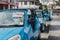 Row of rental cars in Christ Church, Barbados.