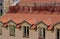 Row of roof windows in one of the buildings in Old Cannes, France