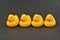 Row of Rubber Duckies