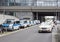 A Row of Taxis And Police Cars At Berlin Hauptbahnhof, Meaning Berlin Central Station In German Language