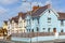 Row of traditional colourful seaside cottages UK