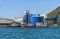 Row of tugboats docked in the port of Ploce in Croatia.