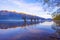 Row of willow trees on Lake Wakatipu in Glenorchy, New Zealand.